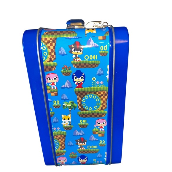 Funko Sonic the Hedgehog Metal Lunch Box Tin Storage Case Blue Collectible - Picture 3 of 6